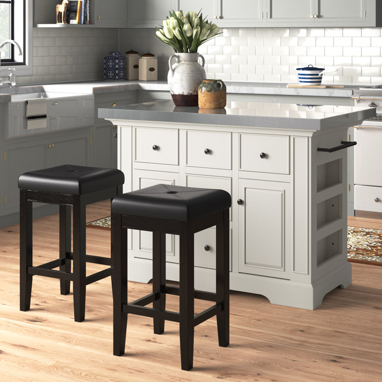Three Posts™ Diamondback 50'' Wide Rolling Kitchen Island Set with